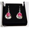 Image 1 : #74-#NATURAL RED RUBY EARRINGS