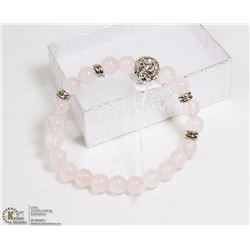 #34-NATURAL ROSE QUARTZ BRACELET