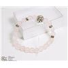 Image 1 : #34-NATURAL ROSE QUARTZ BRACELET