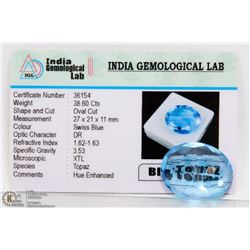#14- BLUE TOPAZ GEMSTONE 38.60CT