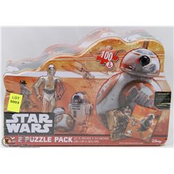 NEW STAR WARS 2 PACK 100PC PUZZLE SETS IN