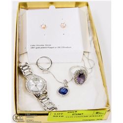 LOT OF ESTATE COSTUME JEWELRY & WATCH