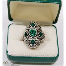 EGYPTIAN GREEN GEMSTONE VINTAGE STYLE