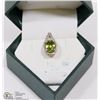 Image 1 : STAMPED 925 SILVER DIAMOND AND NATURAL PERIDOT