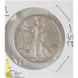 100)AMERICAN 50 CENT PIECE 1943