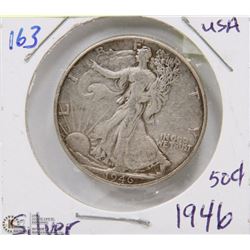 146)  SILVER 50 CENT PIECE (CIRCULATED)
