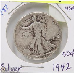 159)  SILVER 50 CENT PIECE (CIRCULATED)