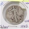 Image 1 : 159)  SILVER 50 CENT PIECE (CIRCULATED)