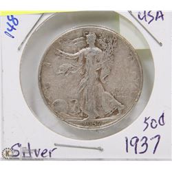156)  SILVER 50 CENT PIECE (CIRCULATED)