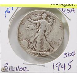 152)  SILVER 50 CENT PIECE (CIRCULATED)