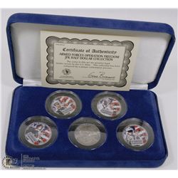 22) MORGAN MINT 5 FIFTY CENT COINS (UNCIRCULATED)