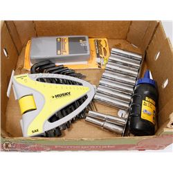 TOOL LOT - INCLUDES DEEP SOCKET SET, HUSKY ALLEN