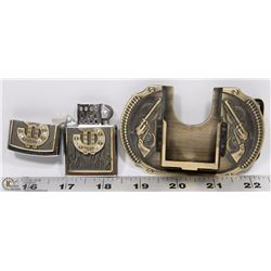 BELT BUCKLE WITH BUILT IN LIGHTER