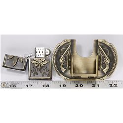 BELT BUCKLE WITH BUILT IN LIGHTER