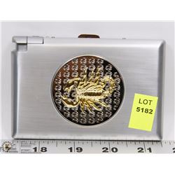 BELT BUCKLE WITH BUILT IN LIGHTER AND CIGARETTE