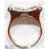 Image 2 : 14K YELLOW GOLD 15 OLD CUT DIAMONDS RING