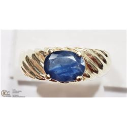 10K YELLOW GOLD SAPPHIRE SOLITAIRE RING SIZE 5.5