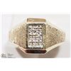 Image 1 : 10K YELLOW GOLD MEN'S RING SIZE 9.5