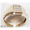 Image 2 : 10K YELLOW GOLD MEN'S RING SIZE 9.5