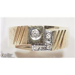 10K YELLOW GOLD DIAMOND MEN'S RING SIZE 8.5