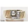 Image 1 : 10K YELLOW GOLD DIAMOND MEN'S RING SIZE 8.5