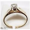 Image 2 : 10K YELLOW GOLD DIAMOND ILLUSION STYLE RING