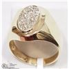Image 2 : 10K YELLOW GOLD DIAMOND HEAVY MEN'S RING