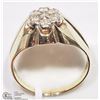 Image 2 : 14K YELLOW GOLD 7 DIAMOND MEN'S RING SIZE 11