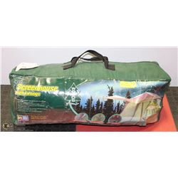 SCREENHOUSE TENT WITH AWNINGS 11'X11'X6'-8"HIGH