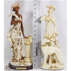 2 LADY STATUES
