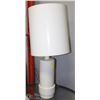 Image 1 : TALL WHITE TABLE LAMP 38" TALL, SHADE IS 15"