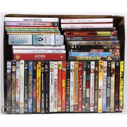 BOX W/OVER 50 DVD MOVIES INCL. SEASON