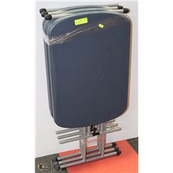 LOT OF 3 PORTABLE ADJUSTABLE FOLDING TABLES