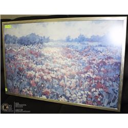 FRAMED SIGNED FIELD OF FLOWERS PRINT