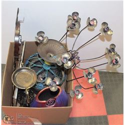 BOX OF WROUGHT IRON DECOR