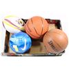 Image 1 : 4 ASSORTED BALLS INCL RUGBY, SOCCER AND 2