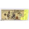 Image 1 : US GOLD FOIL $100 BILL, NOT LEGAL CURRENCY