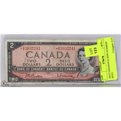 1954 CANADIAN $2 REPLACEMENT NOTE