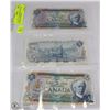 Image 1 : LOT OF 3 CANADIAN 1972 $5 BILLS - BOUEY/RASMINSKY