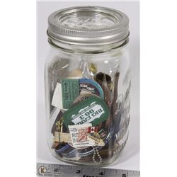 MASON JAR ESTATE MEDALS N NECKLACE STAMPS