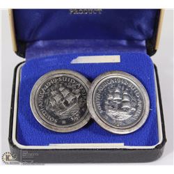 1942 /1949 SILVER COIN CUFFLINKS