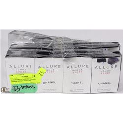 33 TESTERS OF ALLURE CHANEL HOMME SPORT PERFUME