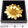 Image 1 : ESTATE AMBER RHINESTONE FLOWER BROOCH