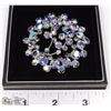 Image 1 : VINTAGE ESTATE BLUE RHINESTONE BROOCH