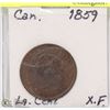Image 1 : 1859 CANADIAN QUEEN VICTORIA LARGE CENT