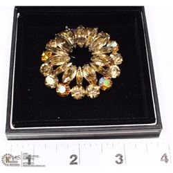 VINTAGE ESTATE AURORA BOREALIS RHINESTONE