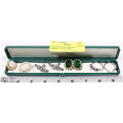 VINTAGE ESTATE RHINESTONE EARRING COLLECTION