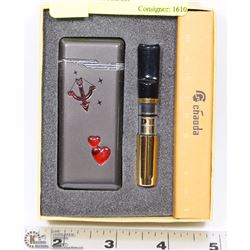 SMOKING SET INCLUDES LIGHTER & CIGARETTE HOLDER