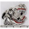 Image 1 : HOUND EATING SKULL BELT BUCKLE