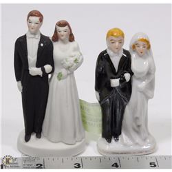 3" TWO  WEDDING PAIRS MADE IN OCCUPIED JAPAN